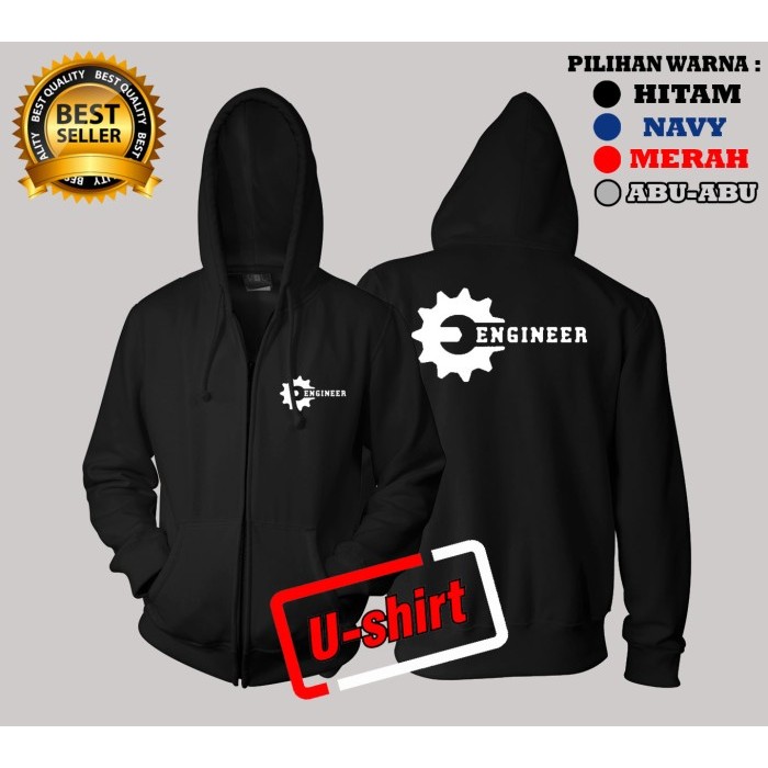 NEW JAKET SWEATER HOODIE ZIPPER ENGINEER BPria Wanita USN