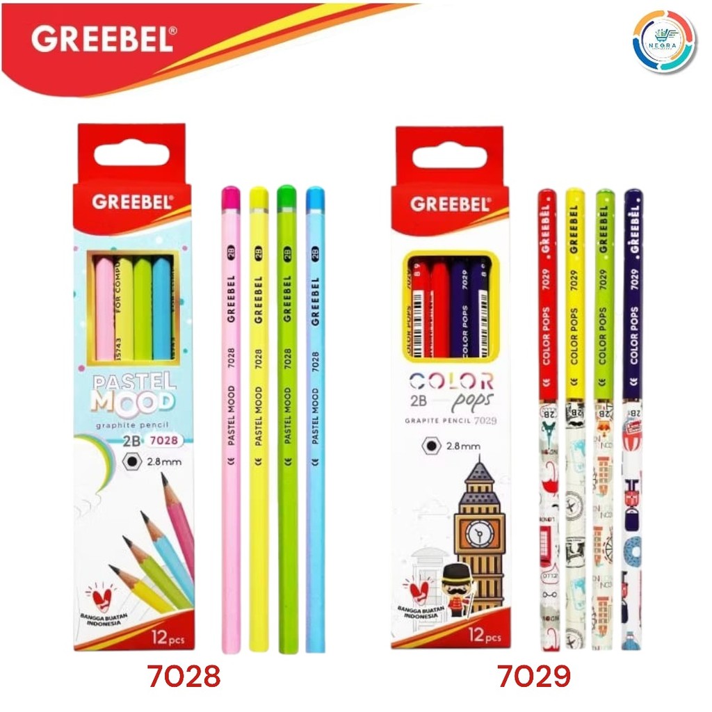 

Greebel Graphite Pensil 2B 7027 | 7028 | 7029 | 7030 | 7031 | 7032 | 7033 @ Eceran 1 Pcs