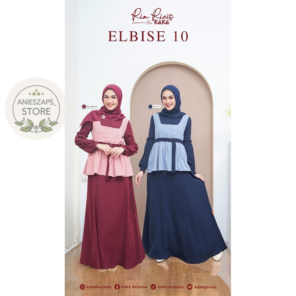 Keke Baju Kondangan Navy Wanita anieszaps / Baju Wanita Maroon / Gamis Dewasa Gdk Dl Ricis Elbise 10
