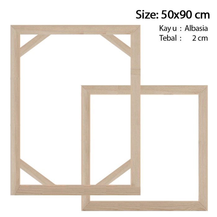 

Spanram 50x90 cm Span Ram Kayu Frame 90x50 cm