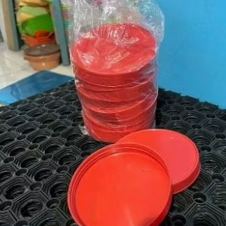Tutup Toples Jadul warna merah | Tutup Toples Cendol Kaca Jadul | Tutup Toples diameter 11 cm | Tutu