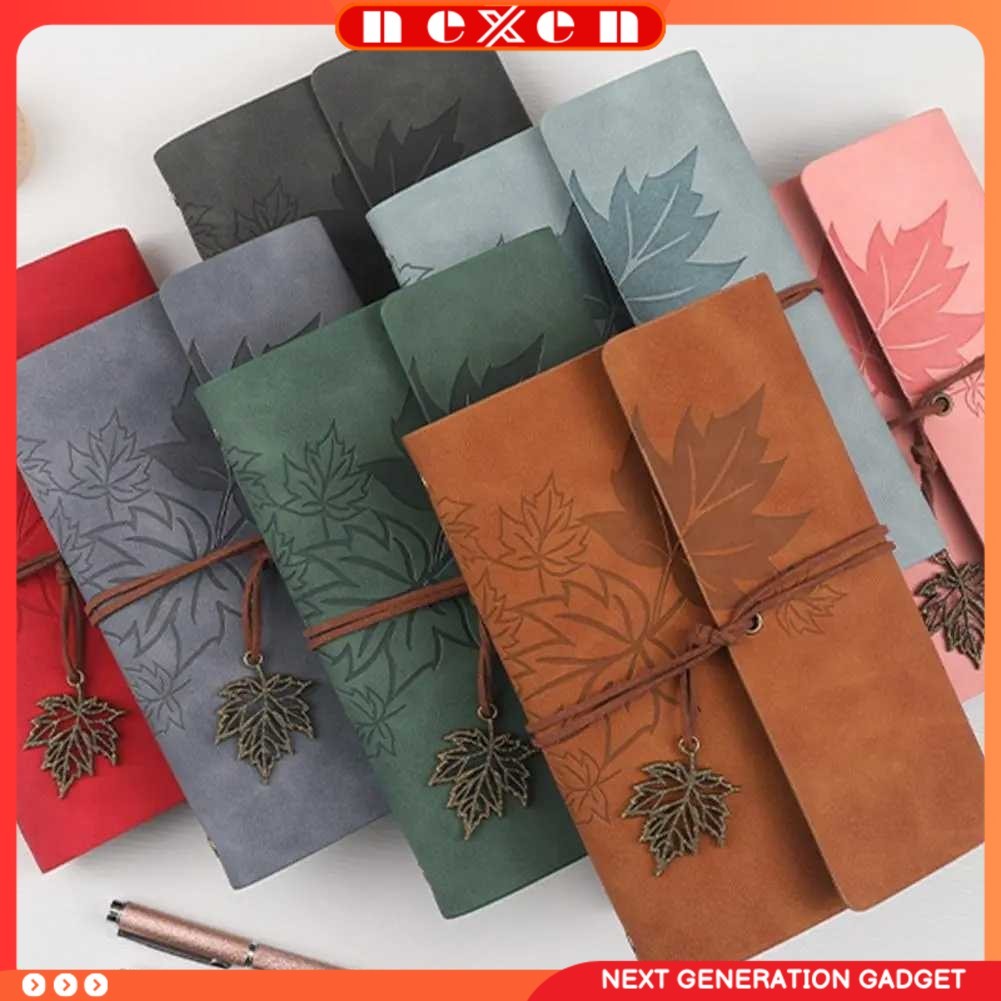 

Buku Catatan Harian Binder Kulit Retro Maple Leaf - LD-A1