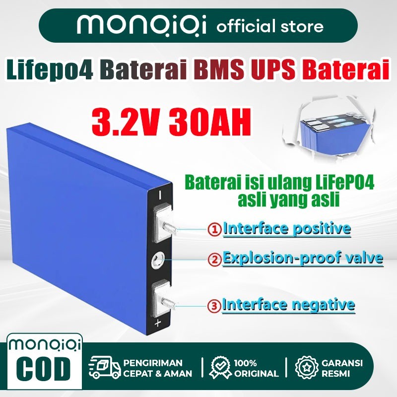 3.2V 30Ah CATL/BYD-Baru 100% Lifepo4 Baterai BMS UPS Baterai Lifepo4 3.2V 30Ah Elektrik Baterai Lith