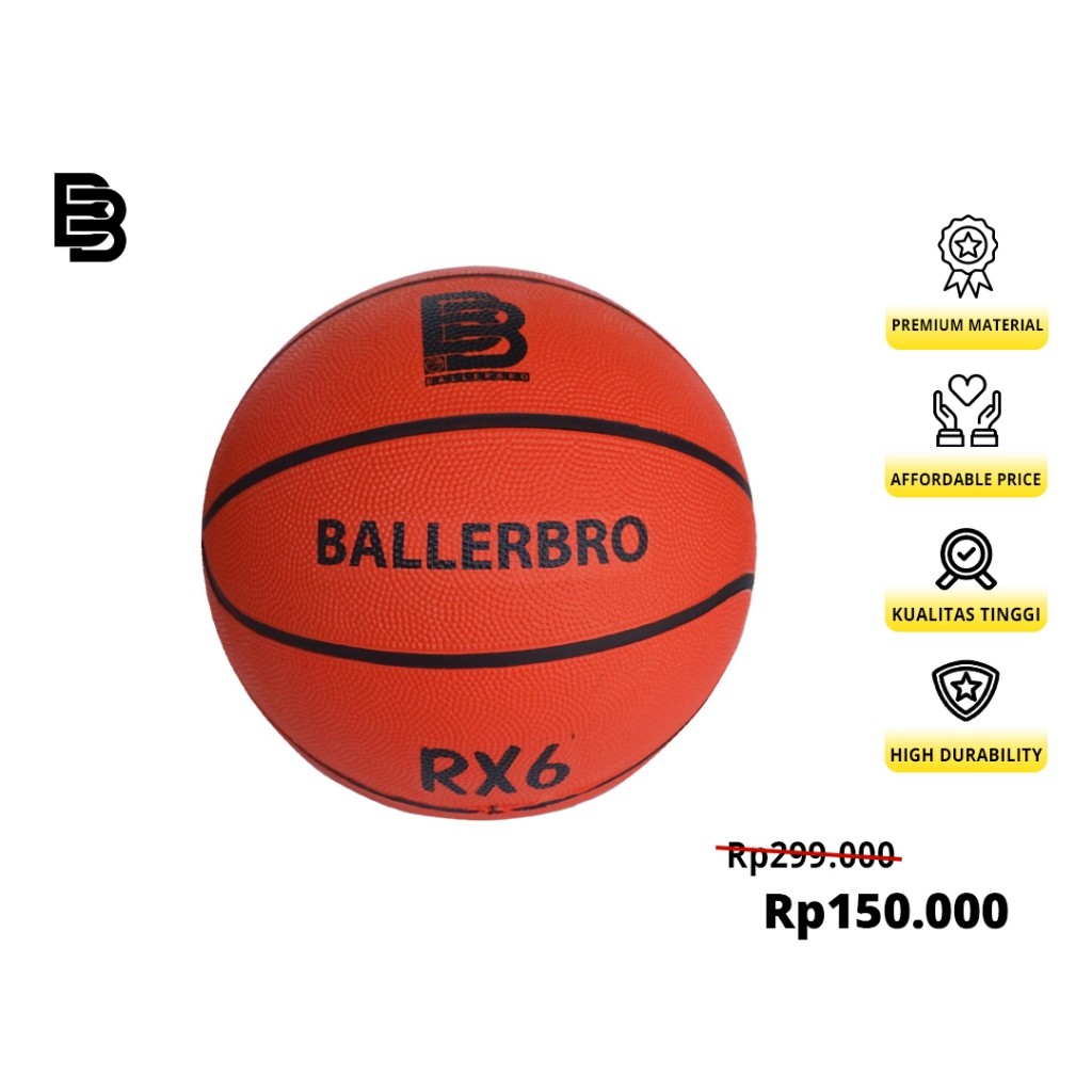 [PREMIUM ORIGINAL] Bola Basket Ballerbro RX6 (Rubber)
