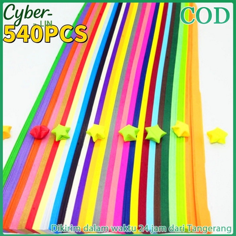 

540 Lembar Kertas Origami / Kertas Bintang Lipat / Strip Kertas Gradien