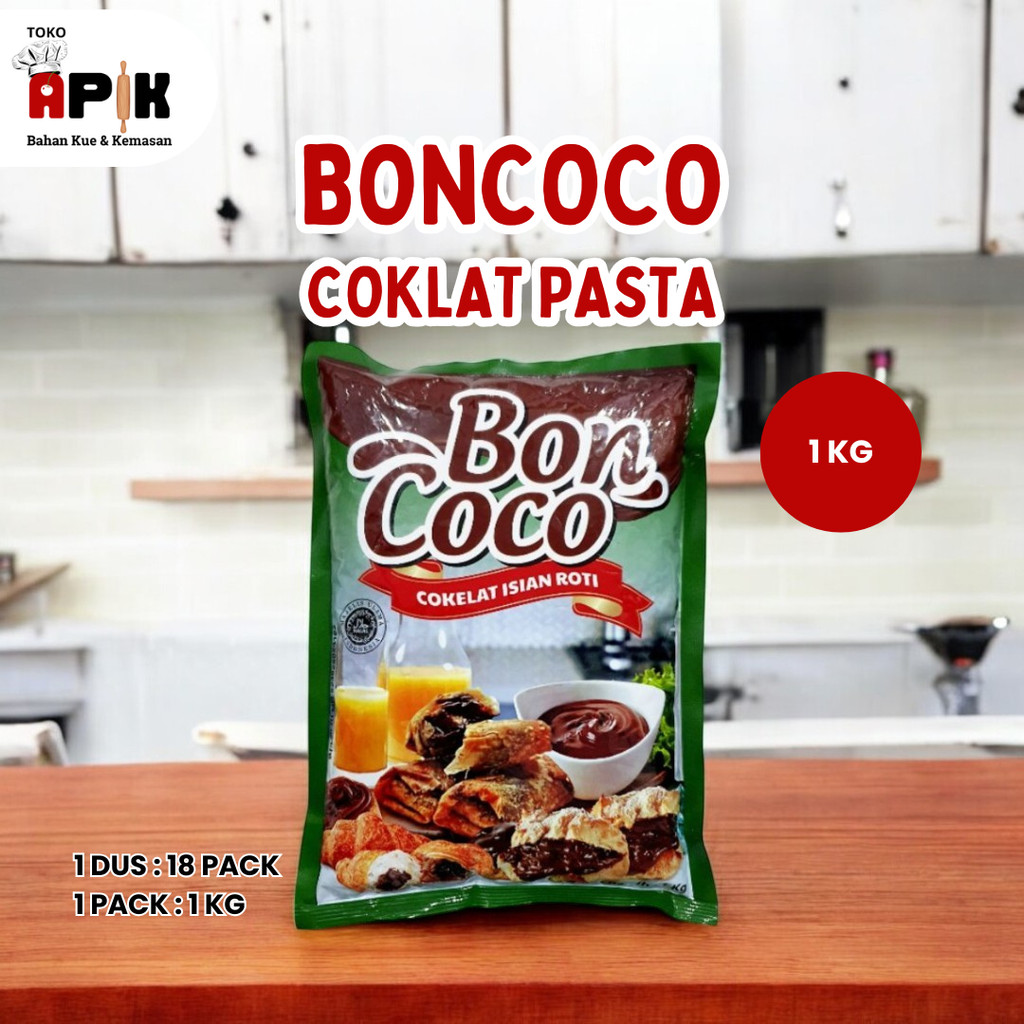 

Bon Coco Cokelat Isian Roti 1kg / Chocolate Filling 1kg / Selai Choco