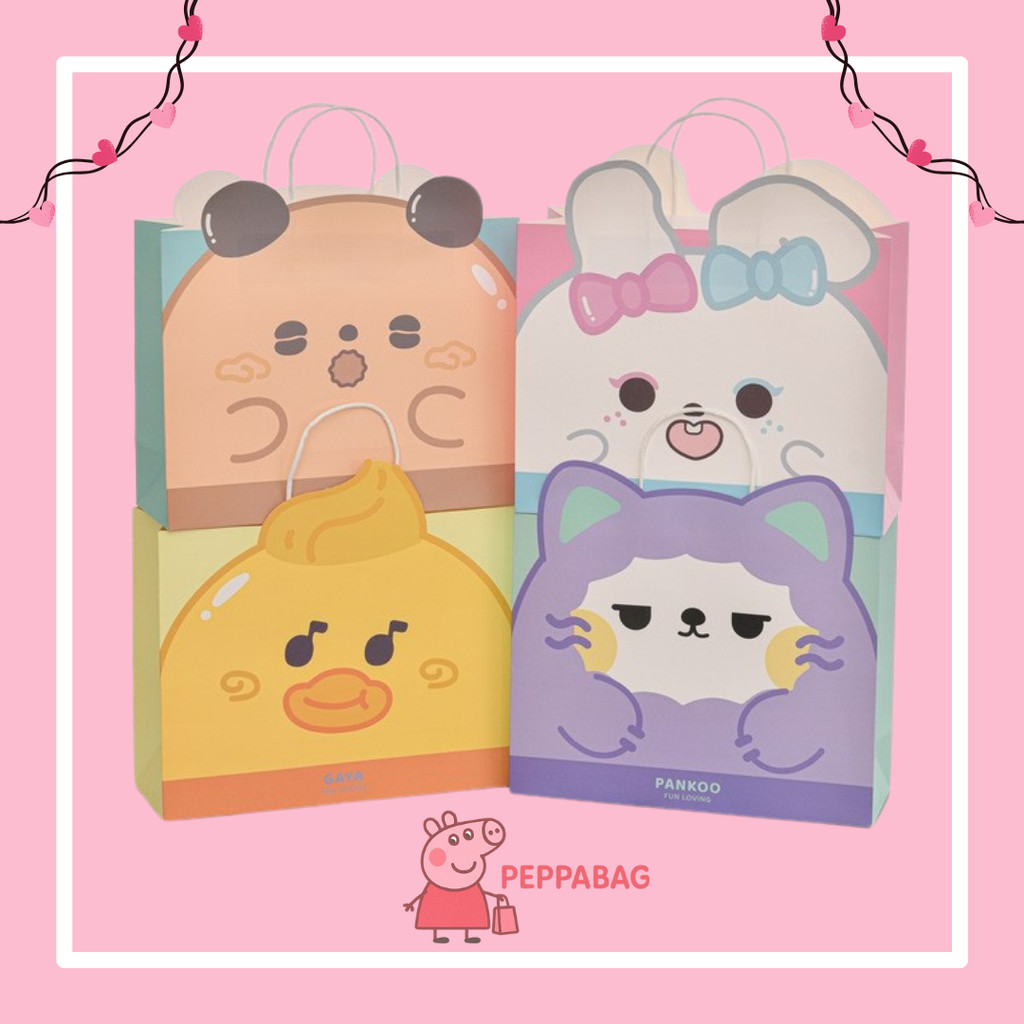 

Paperbag Kertas Karakter Duck Rabbit Lucu / Paperbag Premium Hadiah Totebag Kertas - ES0637