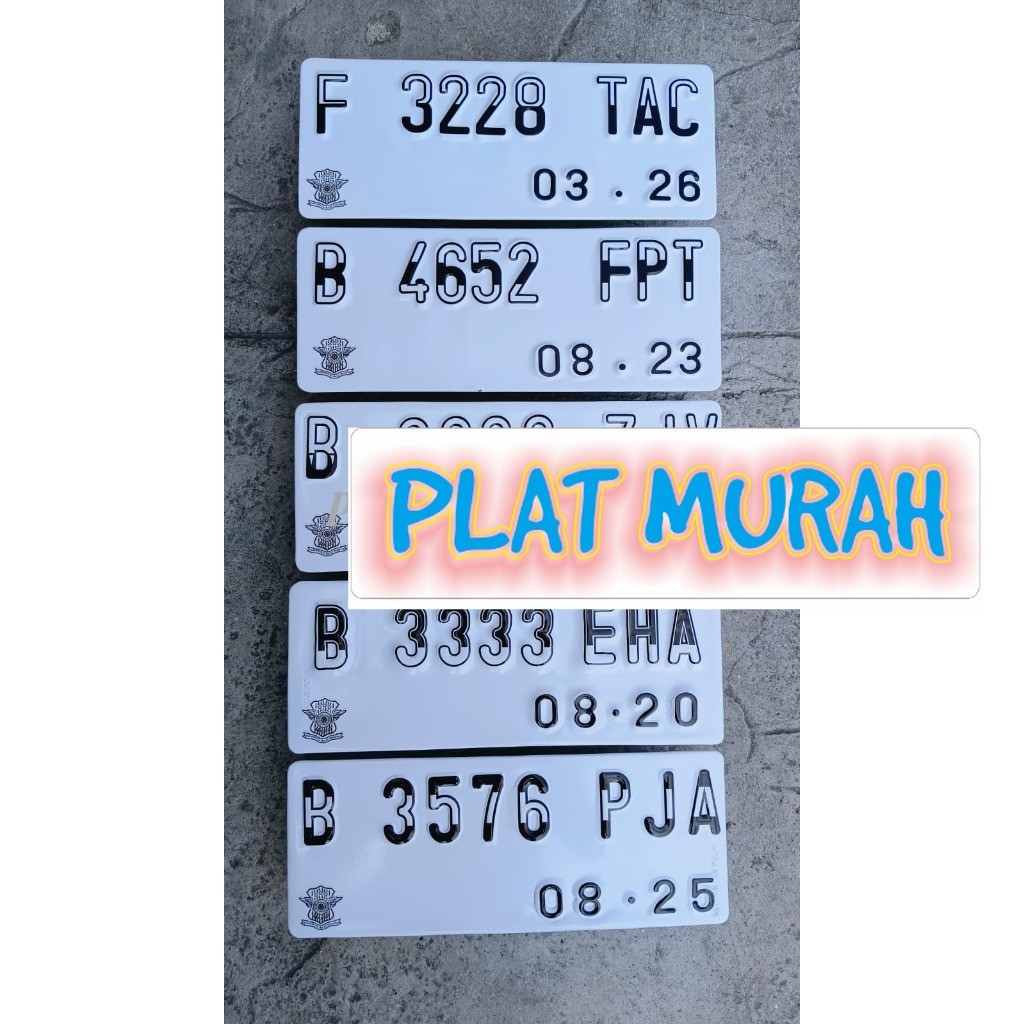 plat nomor motor baut tanam lipat angka variasi