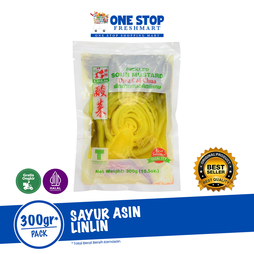 

SAYUR ASIN THAILAND LIN-LIN 300GR / LIN-LIN PICKLED SOUR MUSTARD 300GR