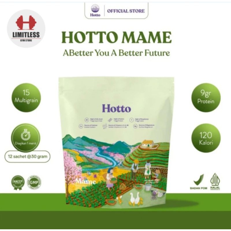 

HOTTO MAME EDAMAME 1 Pouch Protein Oat Multigrain