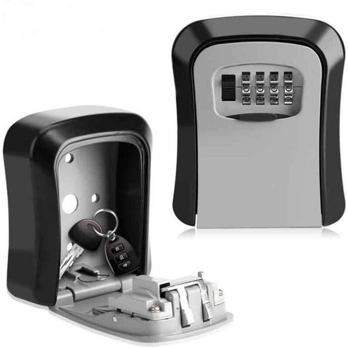

Safe Box Outdoor Digit Wall Mount Combination Password Lock Aluminium - Hitam
