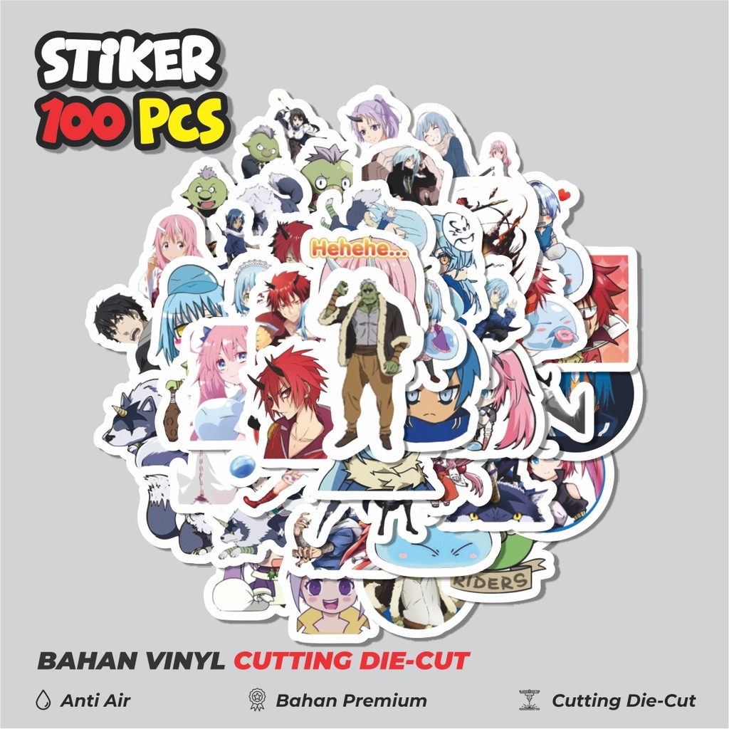 

Terbaru! 50 pcs Stiker Tensei Shitara Slime Datta Ken Dekorasi Lucu Kreatif untuk Notebook, Skateboard, HP