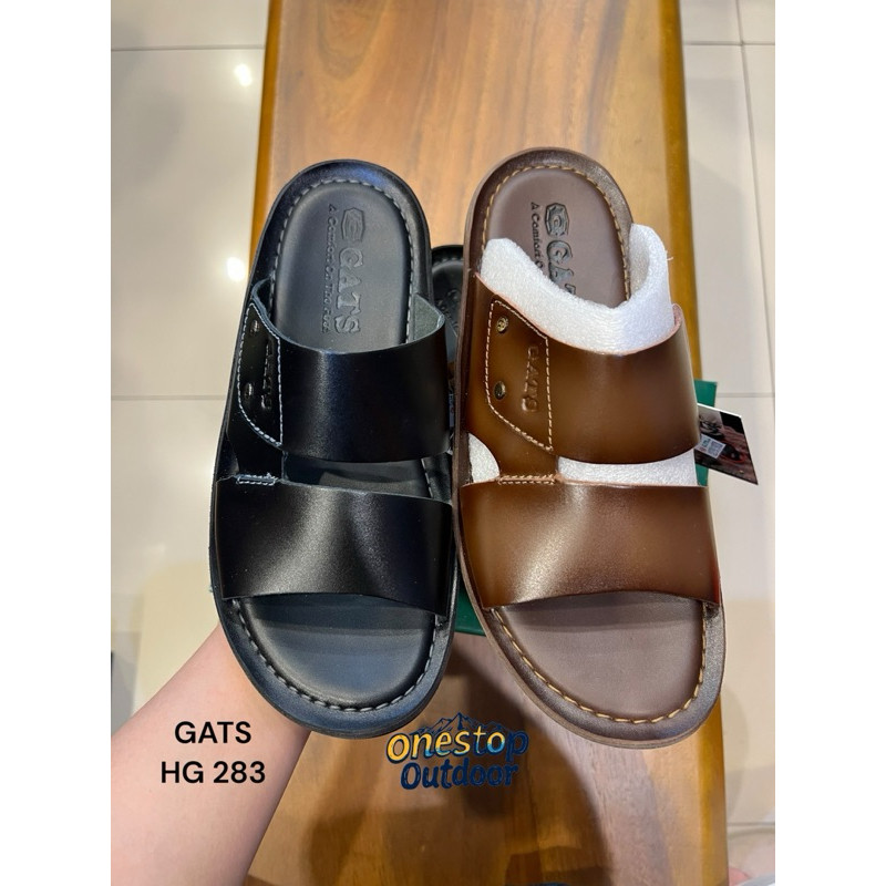 Sandal Kulit GATS HG283 Original - Sandal Selop Kulit Pria GATS HG 283 - Sandal Kulit Slip On GATS