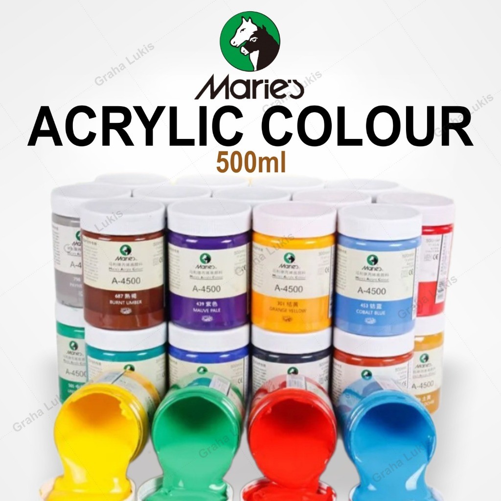 

Maries Acrylic Paint 500ml / Cat Maries Akrilik 500 ml