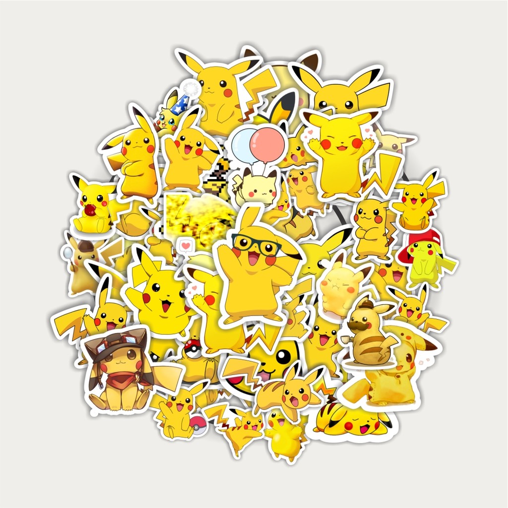 

Sticker Pack Stiker Kartun Pokemon Pikachu | Sticker TUMBLR | Stiker LAPTOP KOPER HELM