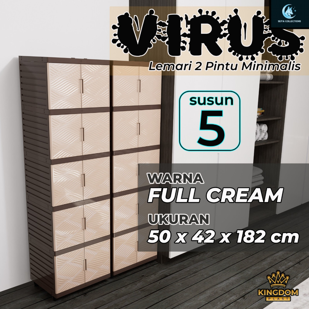 LEMARI 2 PINTU / RAK 2 PINTU / LEMARI SUSUN / LEMARI SERBAGUNA PLASTIK MINIMALIS