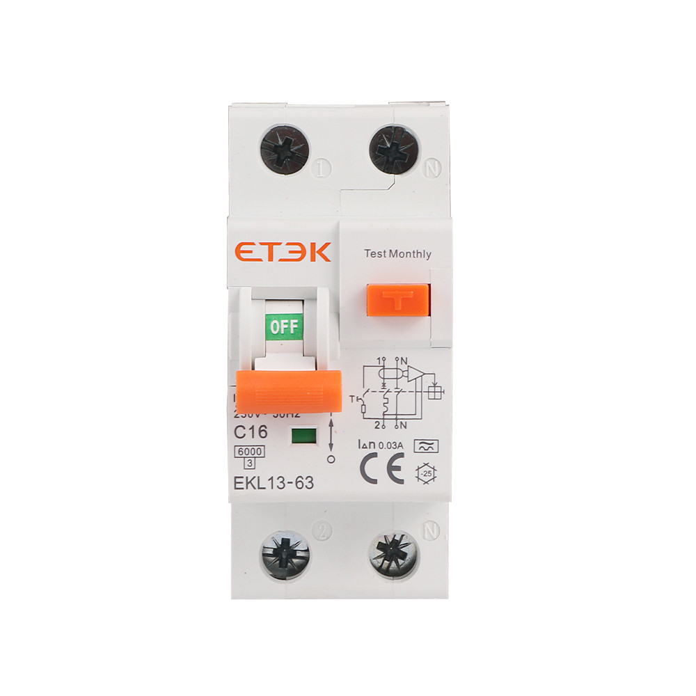 ETEK Low Voltage RCBO 30mA  1p+n RCBO Residual Current Circuit Breaker
