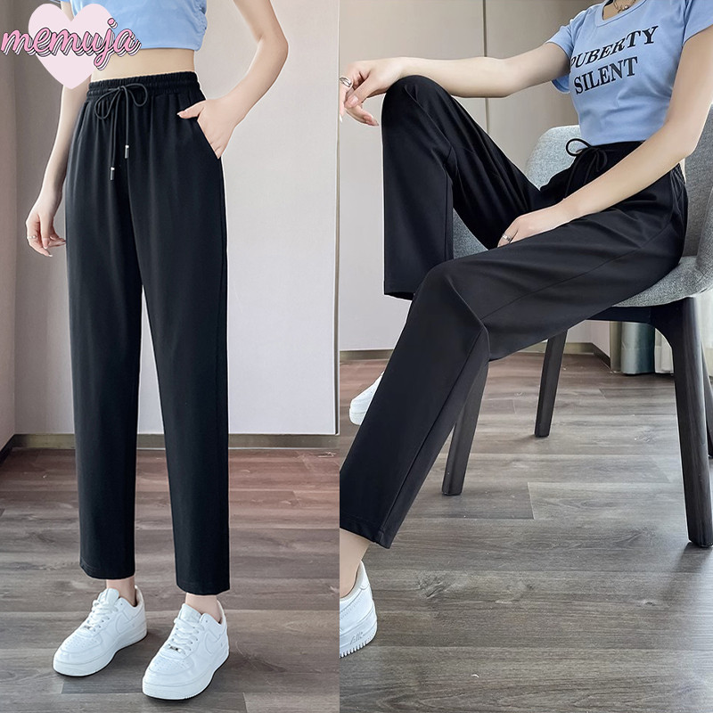 DE43W Celana training wanita Wanita Celana Jogging Wanita Celana Training Celana Longgar Celana Olah