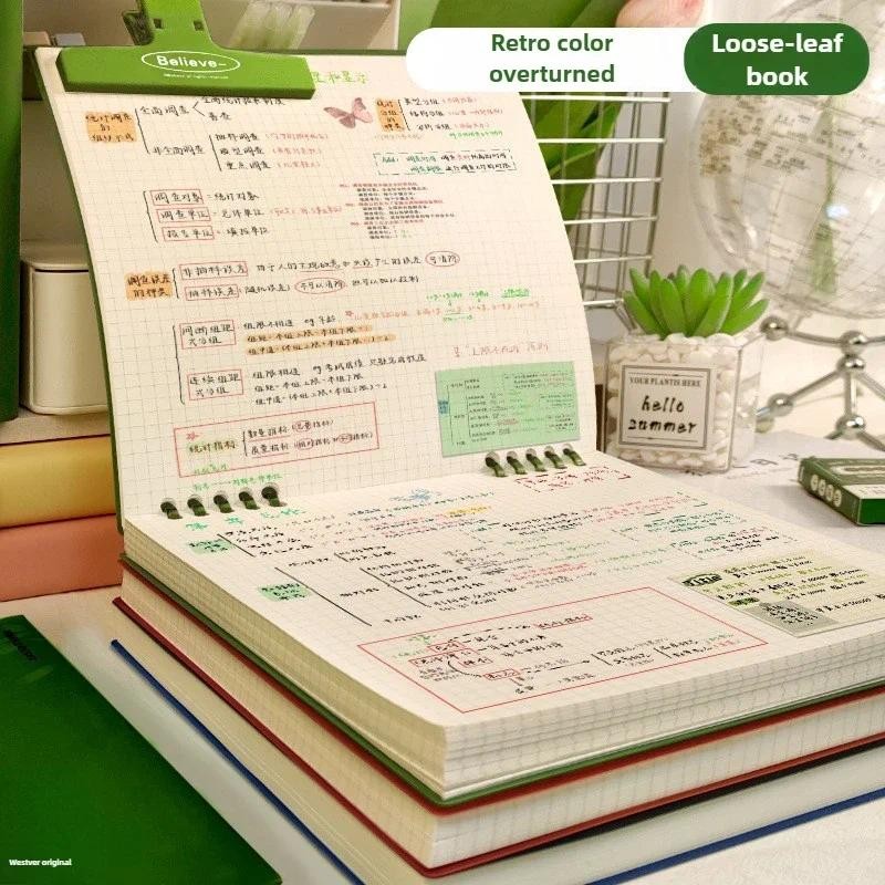 

Flip Notepad Grid Notebooks B5 Diary Leaf Notebook Sketch Book Stationery Journal Writing Pads Office School Supplies