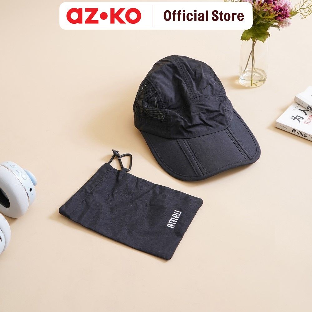AZKO Ataru Topi Baseball Lipat - Hitam Baseball Cap Aksesoris Kepala Unisex Hat Topi Kasual