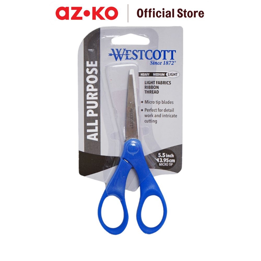 

AZKO Westcott Gunting Pointed Dengan Microtip - Biru Multifunctional Scissors Alat Pemotong Serbaguna Peralatan Atk Alat Potong Kertas Perlengkapan Alat Tulis
