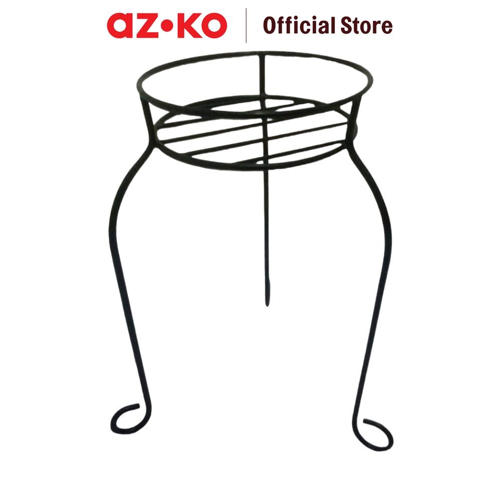 AZKO Arthome Rak Tanaman Dekorasi - Hitam Plant Rak Rak Tumbuhan Serbaguna Peralatan Berkebun Standi