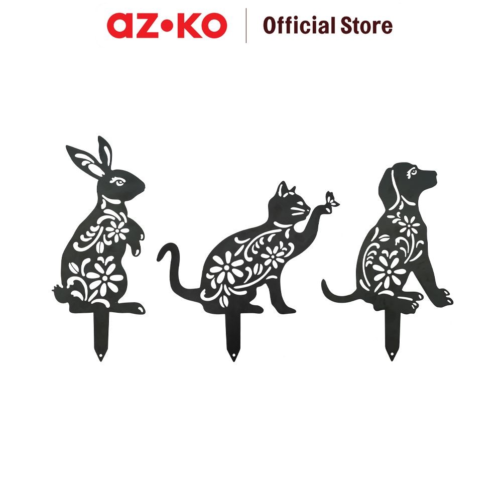 AZKO Arthome Set 3 Pcs Tongkat Dekorasi Taman Pet Garden Yard Decoration Pajangan Dekorasi Outdoor H