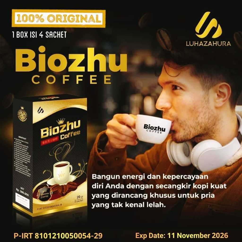 

BIOZHU COFFEE 1 BOX ISI 4 SACHET PREMIUM QUALITY MINUMAN SERBUK KOPI KESEHATAN