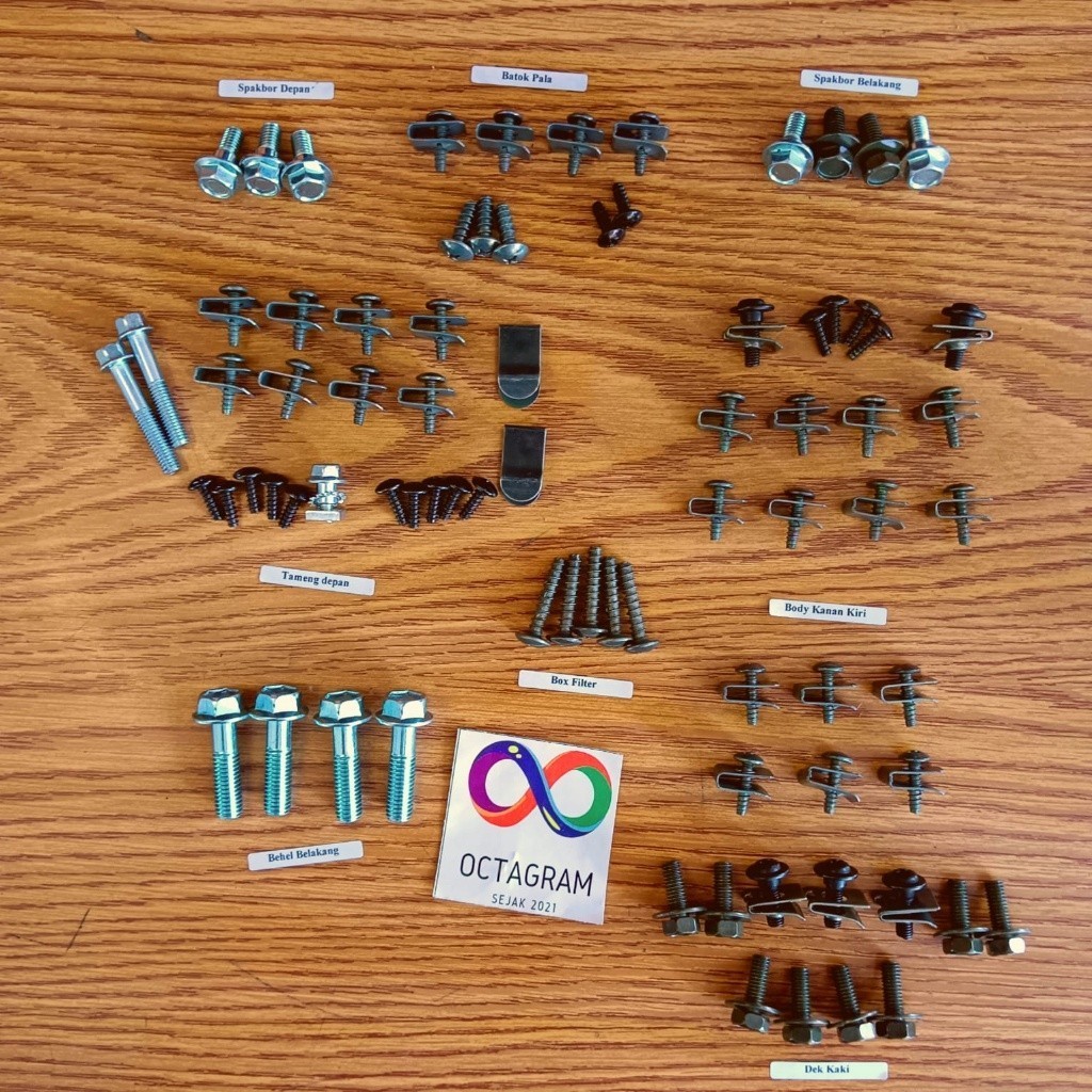 Baut Body beat FI full set/baut beat karbu 2012-2015