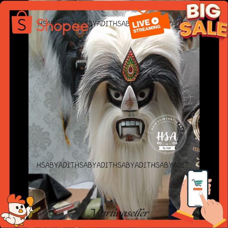 Promo Topeng ganongan/Bujang ganong rambut putih