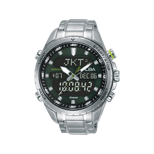 JAM TANGAN PRIA ALBA AZ4063 AZ4063X1 DIGITAL STAINLESS STRAP