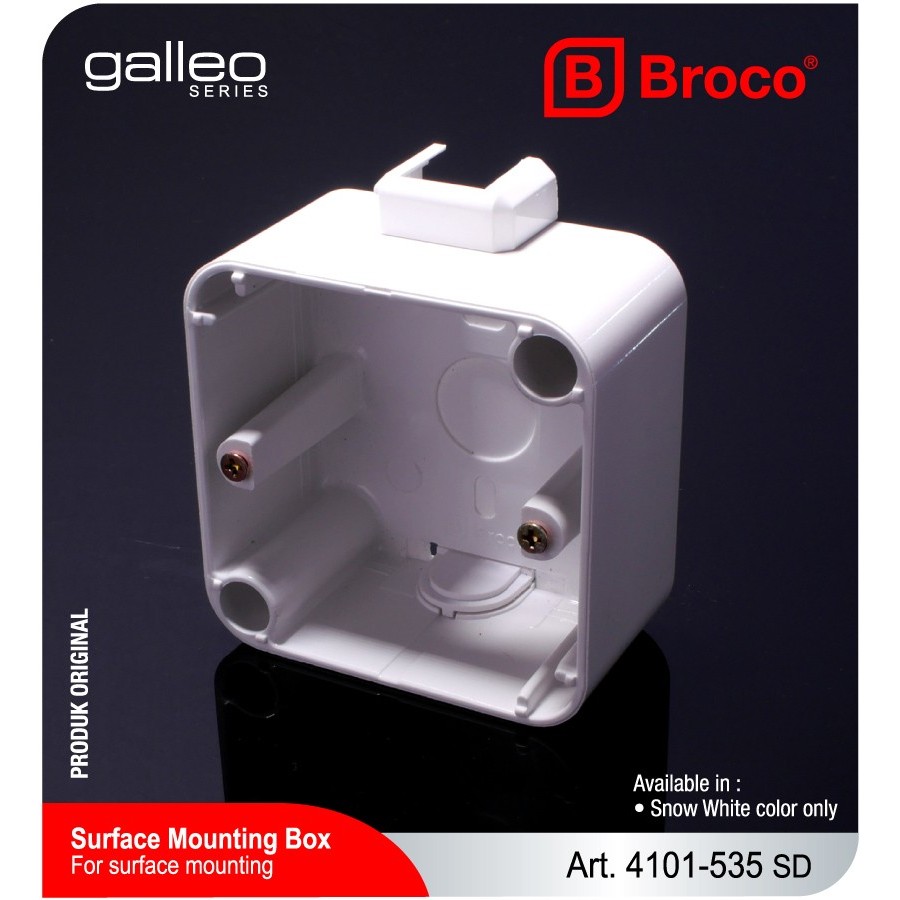 BROCO Outbow Doos Galleo Gracio 4101 Putih Cream | OB Dus Tempel Box Saklar Stop Kontak (G)