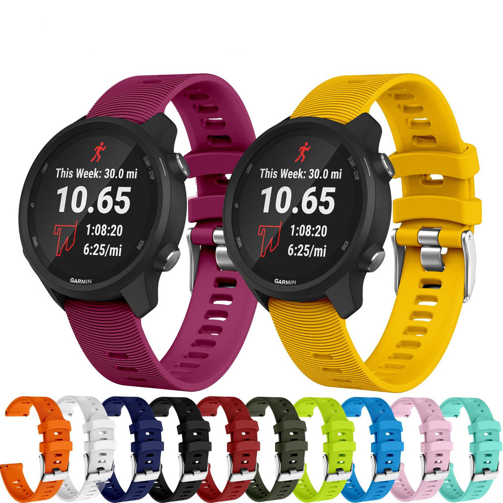 

20mm Watchstrap for Garmin Forerunner 245/245M/Vivoactive5 3 soft silicone Smart watch bands for Forerunner 165 MusicWristbands