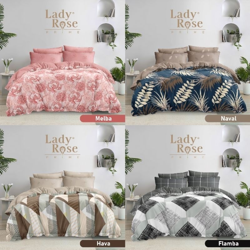 SW34L Sprei LADY ROSE PRIME 180x200 /160x200 NEW TINGGI 30CM