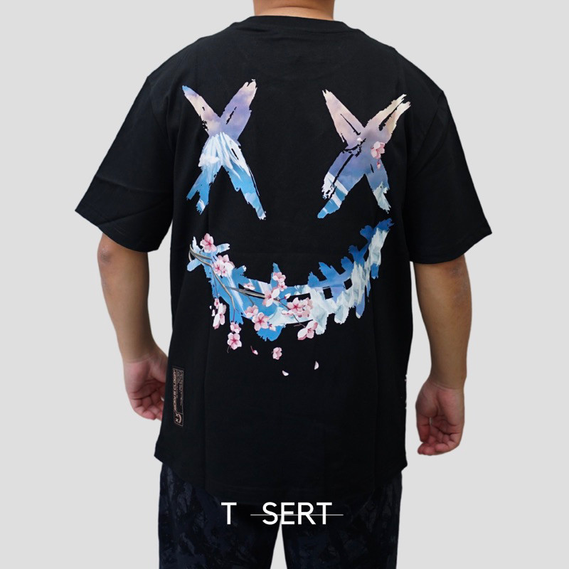 Kaos Oversize RIC Ricky Is Clown Sakura Fuji Tee Black