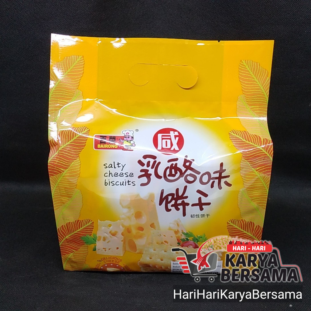 

MAKANAN RINGAN BISKUIT TELUR ASIN BAIRONG SALTED CHEESE BISCUITS 380GR