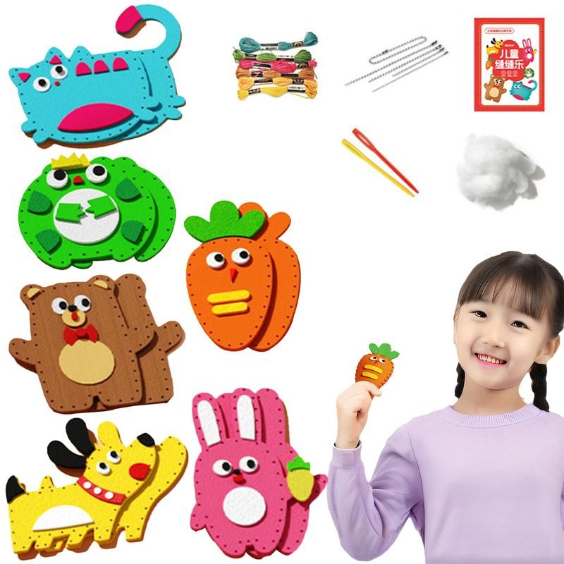 

Children DIYs Sewing Toy Kits Kids Craft And Sew Set Educational Sewing Set Random Style DIYs Sewing Felt Animals Toys For Kids