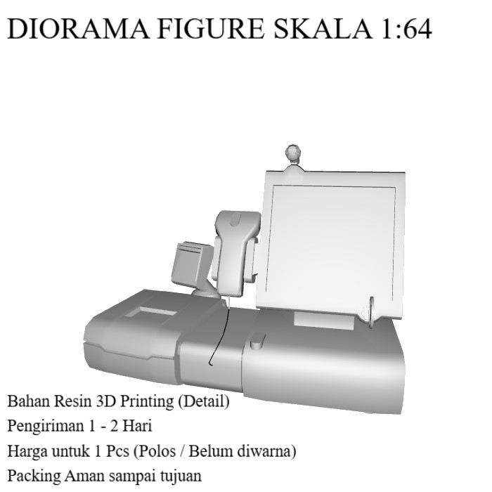 Diorama Hotwheels Mesin Cashier / Kasir M3 - Skala 1/64 Miniatur Diecast