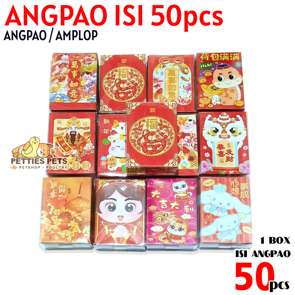 

ISI 50 PCS ANGPAO ANGPAU IMLEK SINCIA IMLEK SHIO ULAR & FUK 2025 / AMPLOP IMLEK ULAR / ANGPAU FUK