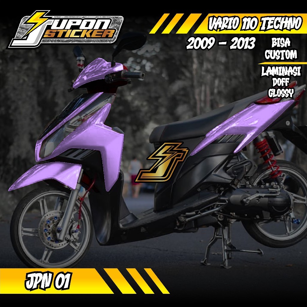 (Cod) Decal Stiker Fullbody Vario 110 Techno Karbu 2009 2010 2011 2012 2013 Variasi Polos