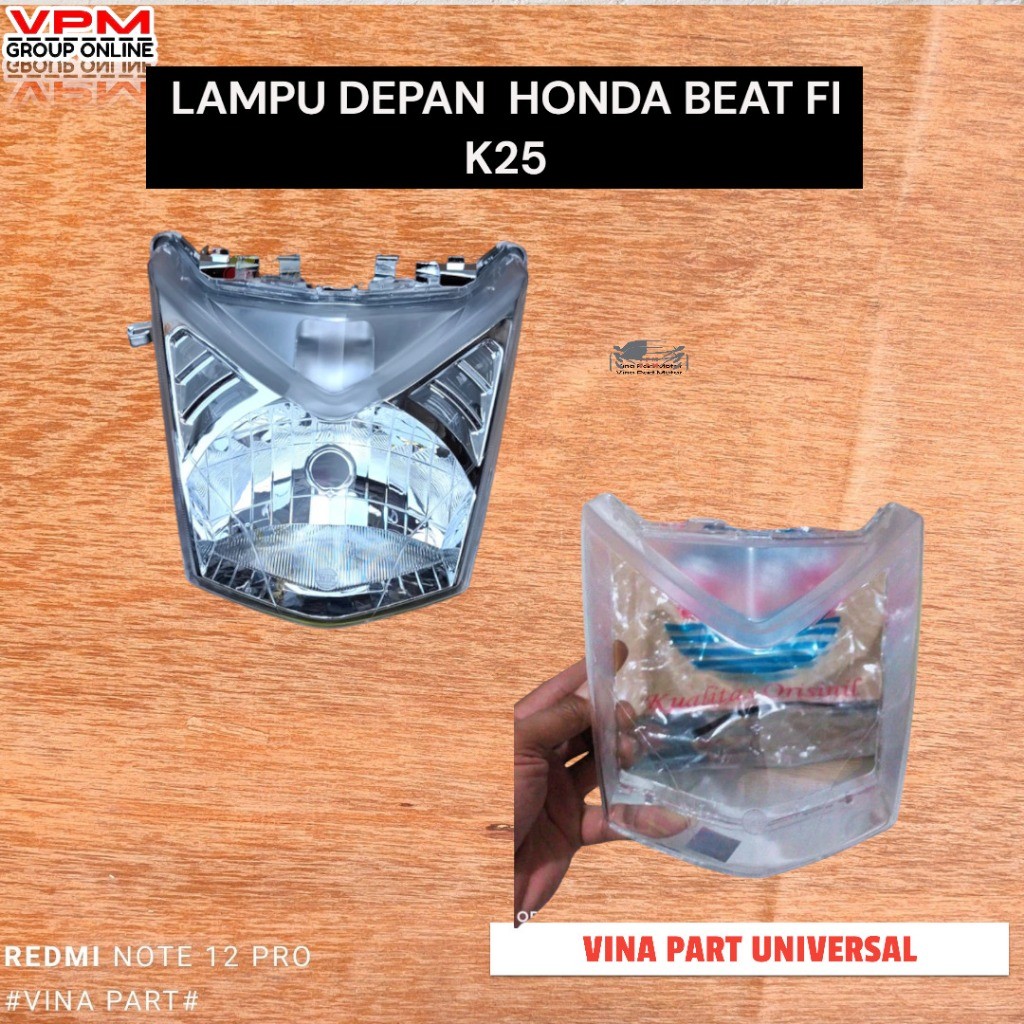 lampu depan mika lampu depan beat fi k25 2012-2016 non original