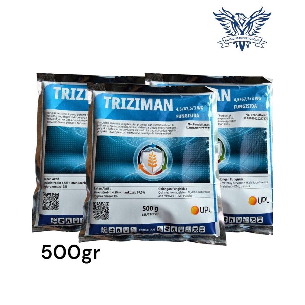 TERMURAH Fungisida TRIZIMAN 4,5/67,5/3 WG 500 Gram Bahan Aktif azoksistrobin 4,5% mankozeb 67,5% sip