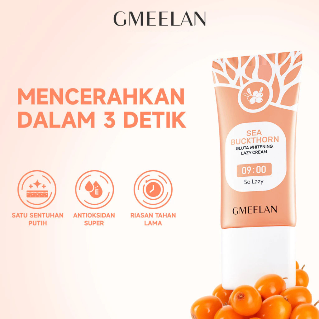 ❣️Britans.id❣️ GMEELAN Sea Buckthorn Gluta Whitening Lazy Cream | Krim Pemutih dan Pelembab Wajah 30