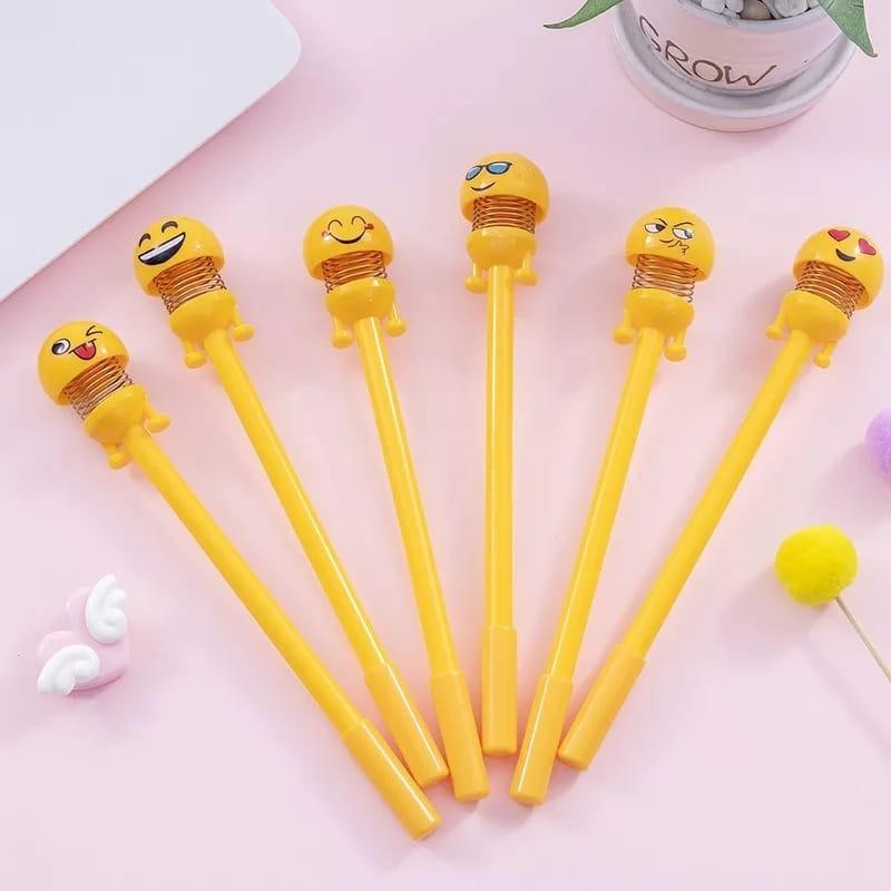 

LLC PULPEN GEL MOTIF KARAKTER EMOTICON PER LUCU IMUT / BOLPEN GEL KARAKTER LED / PENA EMOJI