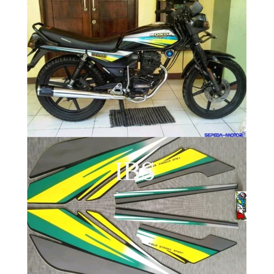 STRIPING STANDAR HONDA GL PRO KUNING HIJAU 1994 POLET STIKER