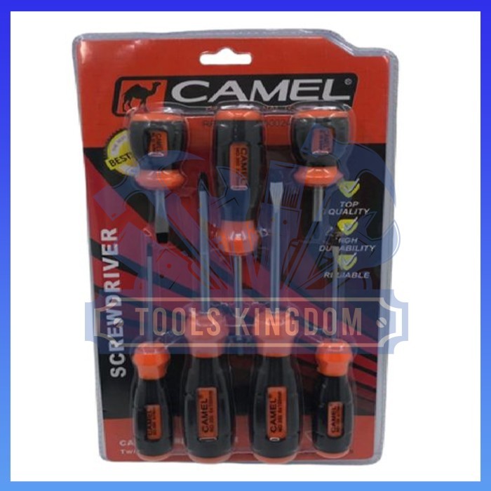 Obeng Set Camel Magnet 7pcs / Screwdriver Set Cebol Panjang 7 pcs