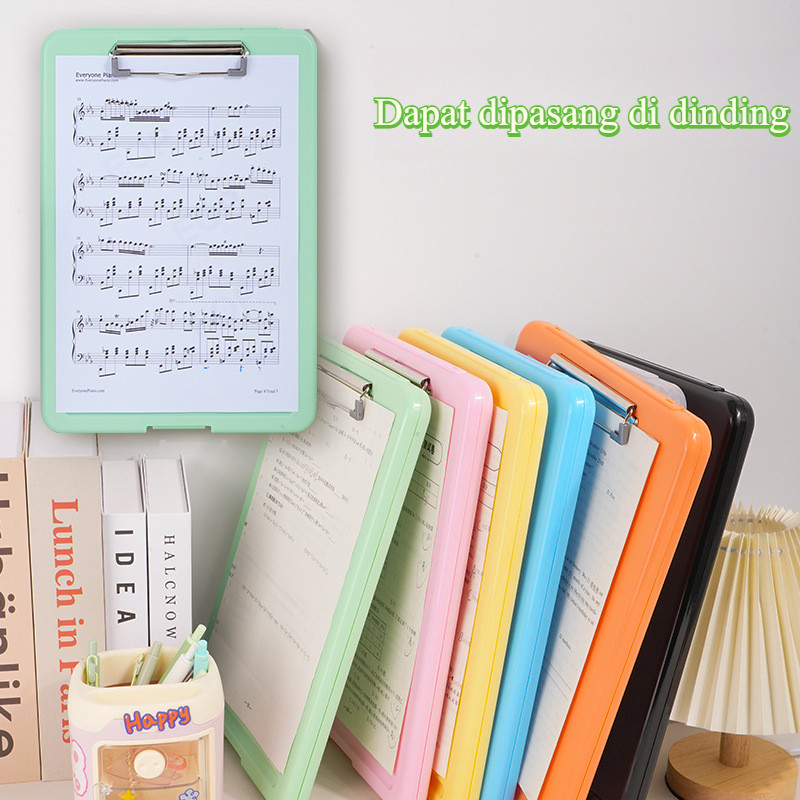 

【ready】2 in 1 Clipboard + Storage Alas Papan Ujian / Papan Jalan 2in1 / Clip Board A4-Perlengkapan Sekolah Dan Kerja