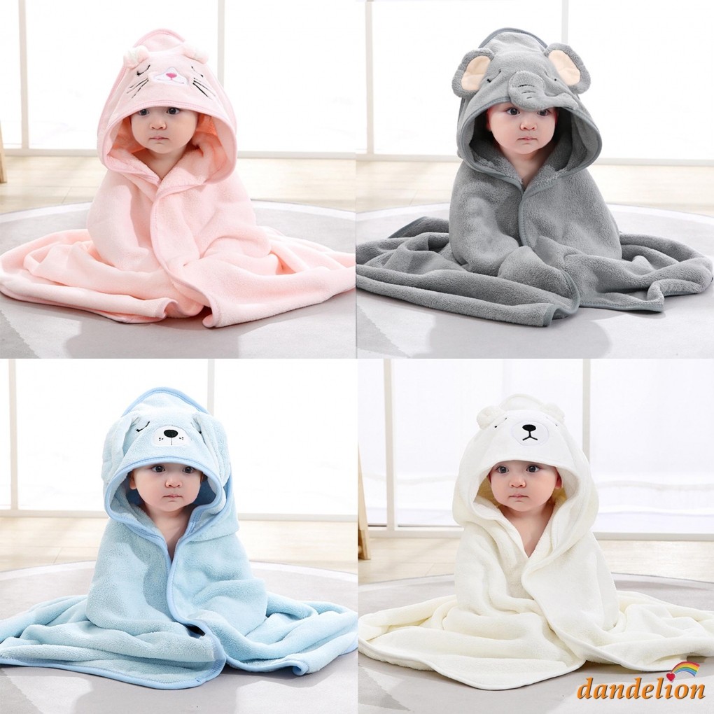 Handuk Mandi Bayi Handuk Bertudung Penyerap Hewan Lucu dengan Selimut Jubah Mandi Lembut Telinga unt