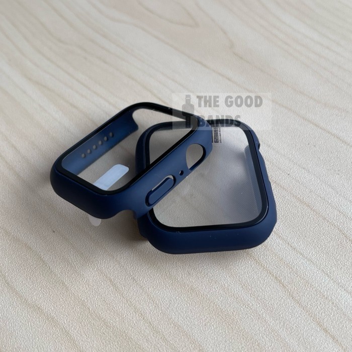 [New] Case Apple Watch 7 Casing & Glass Full Cover TG Hard 41MM 45MM BUMPER - BLACK, 42MM Seri 10