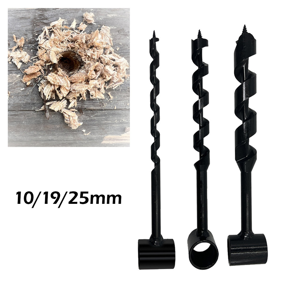 Bor Manual Baja Karbon 10/19/25mm Mata Bor Auger Bit Serbaguna Auger Drill Untuk Melubangi Kayu Outd